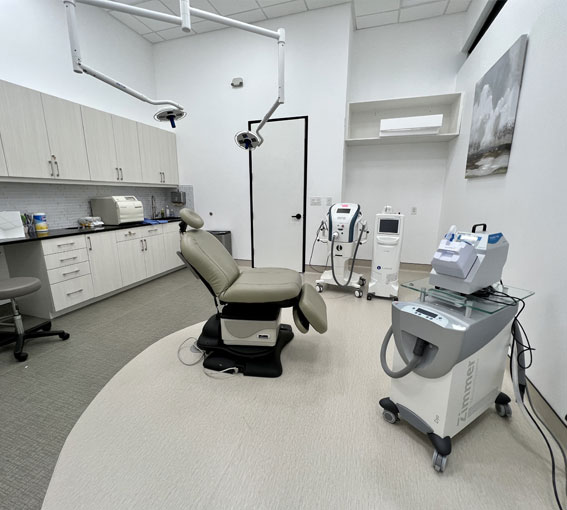 Interior and medical equipment in the dental clinic